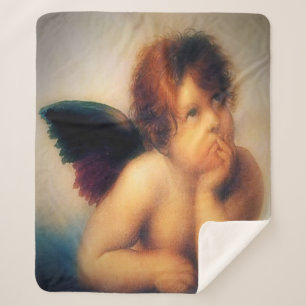 Putti Angel Sherpa Blanket