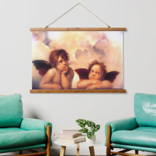 Putti Pair of Angels Hanging Tapestry