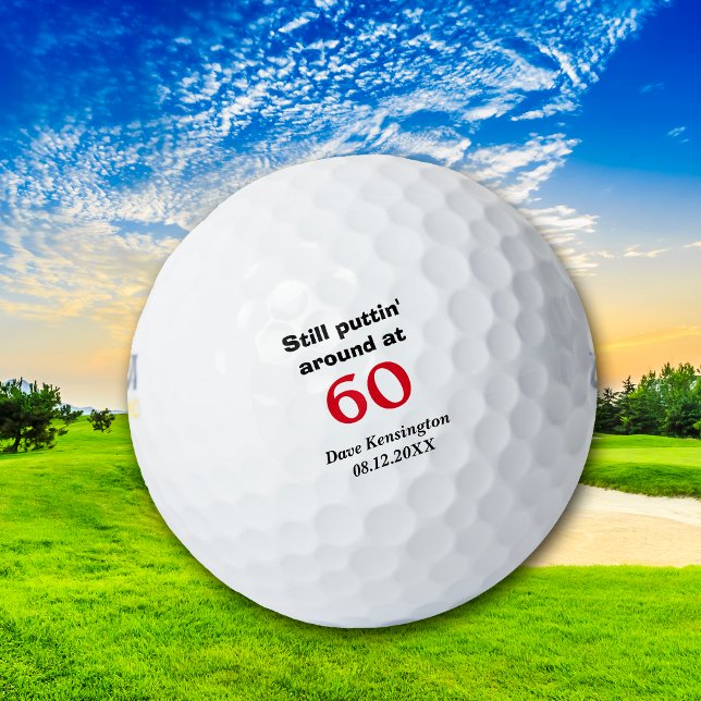 Puttin' Around 60 Birthday Personalised Golf Balls (Creator Uploaded)