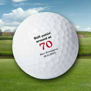 Puttin' Around 70 Birthday Personalised Golf Balls