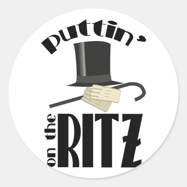 Puttin Ritz Classic Round Sticker (Front)