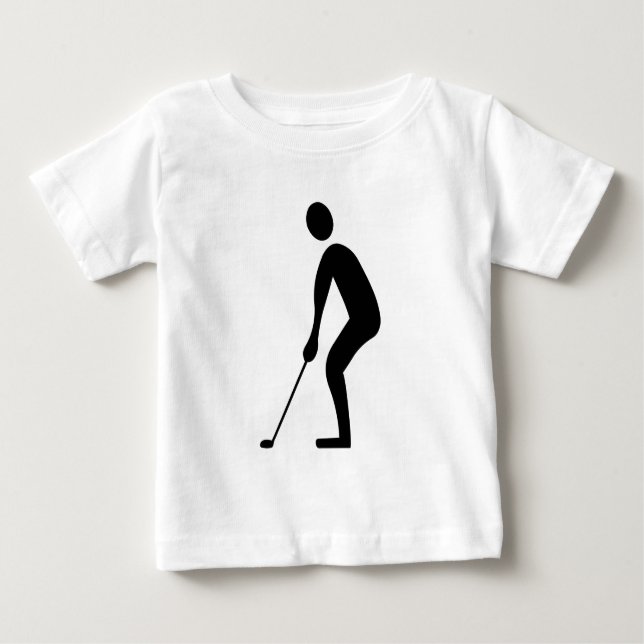 Putting - Black Baby T-Shirt (Front)