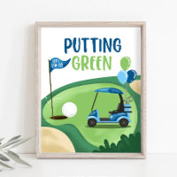 Putting Green Golf Par-Tee Boy Birthday Sign