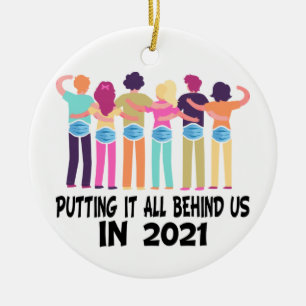 Putting it all behind us in 2021 ceramic tree decoration