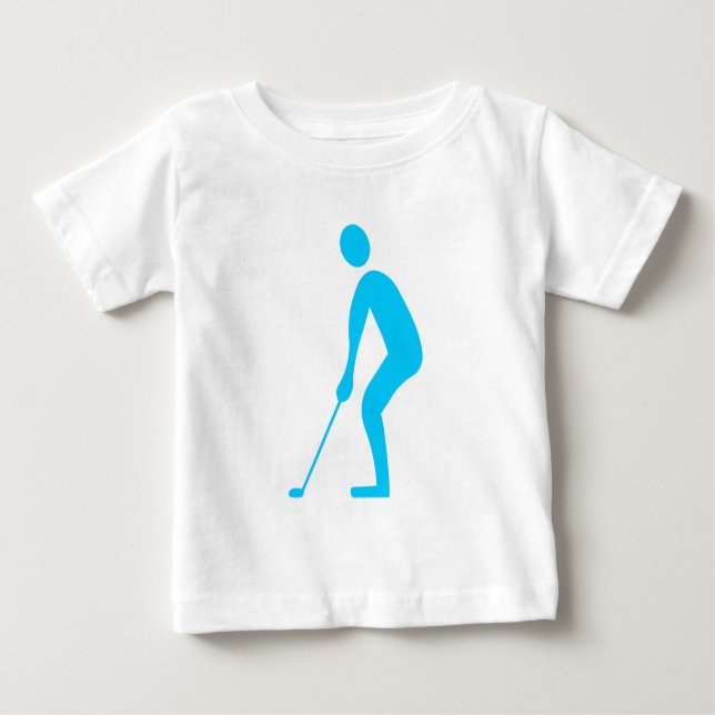 Putting - Sky Blue Baby T-Shirt (Front)