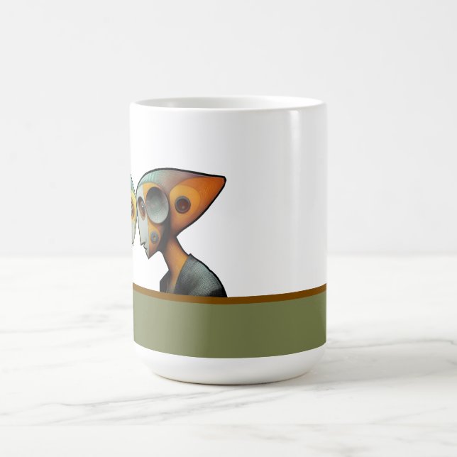 Putting their heads together coffee mug (Center)