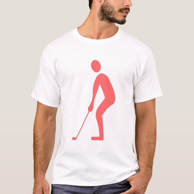 Putting - Tropical Pink T-Shirt (Front)