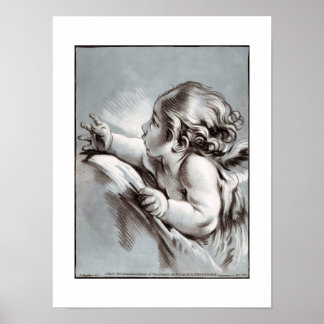 Putto (ca. 1756-1776) by Gilles Demarteau. 12 x 16 Poster