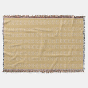 Putty Arts and Crafts Floral Stripe Throw Blanket