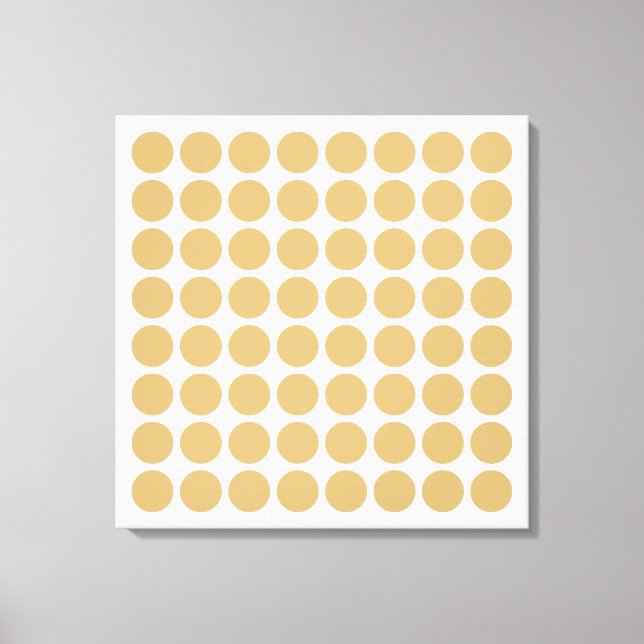 Putty Neutral Dots Canvas Print (Front)