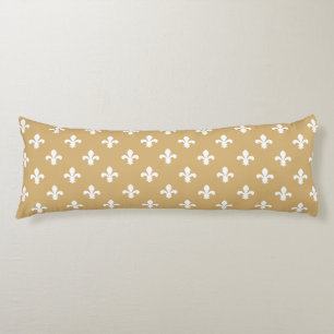 Putty Neutral Fleur de Lys Body Cushion