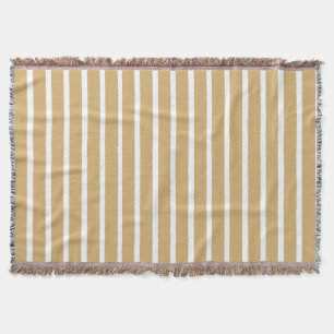 Putty Neutral Stripes Throw Blanket