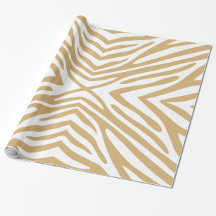 Putty Neutral Zebra Wrapping Paper