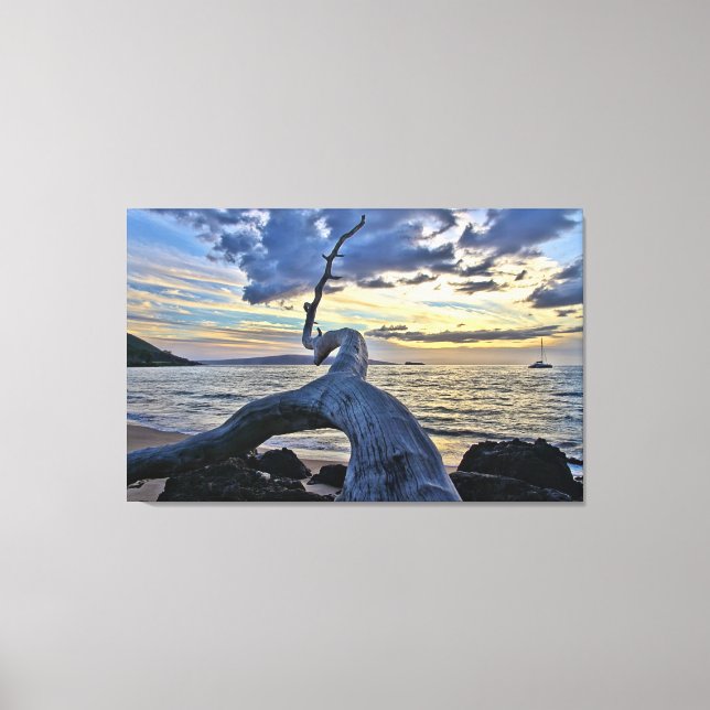 Puu Olai Beach Triple Canvas Print (Front)