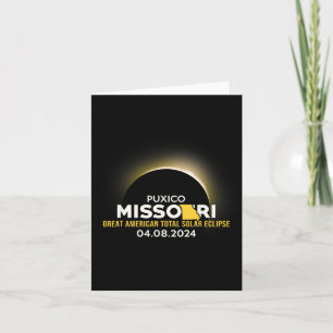 Puxico Missouri Mo Total Solar Eclipse 2024 Card