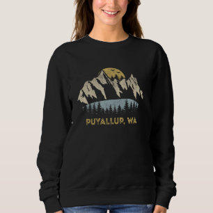 Puyallup Washington Mountain Sunset Sunrise WA Sweatshirt