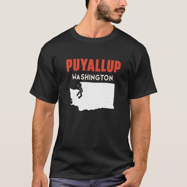 Puyallup Washington USA State America Travel Washi T-Shirt (Front)