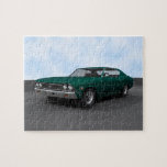 Puzzle: 1968 Chevelle SS: Green Finish Jigsaw Puzzle<br><div class="desc">This item is totally customisable!  You can add your own text,  background,  or images to this design!   The Artwork featured on this product was created with 3DS Max 3D Modelling Software.  3D Modelling by: Brady Arnold.</div>