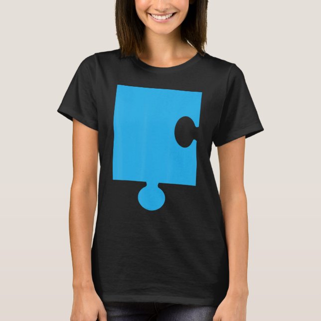 Puzzle 1 Easy Puzzle Pieces Couple Halloween Costu T-Shirt (Front)