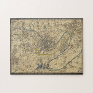 Puzzle 252 mapa antiguo de París