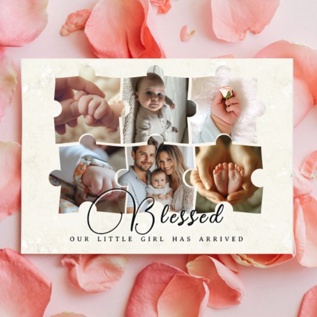 Puzzle 6 Baby Photo Collage Birth announcements (Creator Uploaded)