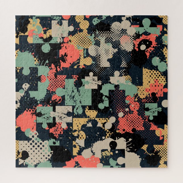 Puzzle Abstract: Creative Vintage Seamless. (Vertical)