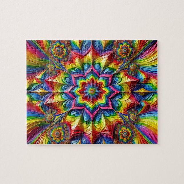 Puzzle abstract modern Design LGBTQ Colours (Horizontal)