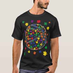 Puzzle Basketball Autism Sport Autism Awareness Ki T-Shirt