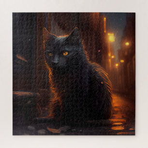 Puzzle Black Cat