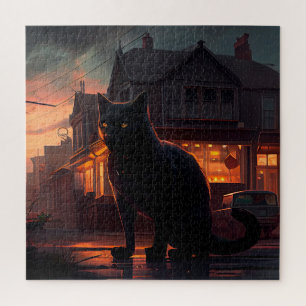 Puzzle Black Cat