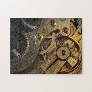 Puzzle: Brass Hearted. Watch Mechanism Jigsaw Puzzle