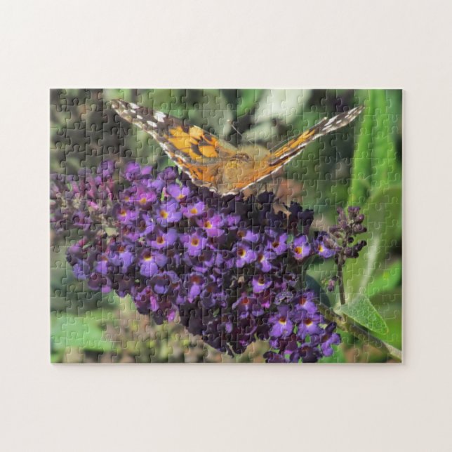 Puzzle - Butterfly on Purple Flower (Horizontal)