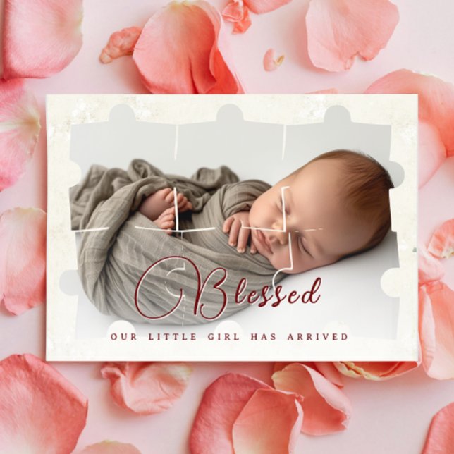 Puzzle Collage Baby Photo birth announcements (Creator Uploaded)