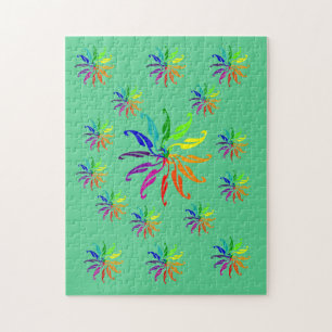 Puzzle - Colour Wheels on Green