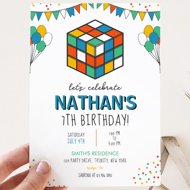 Puzzle Cube Birthday Invitation (Creator Uploaded)