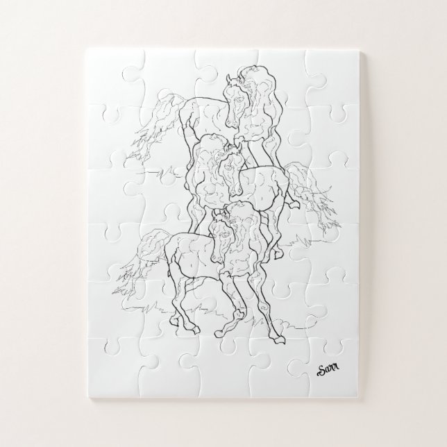 Puzzle  : Dancing Arabian Horses (Vertical)