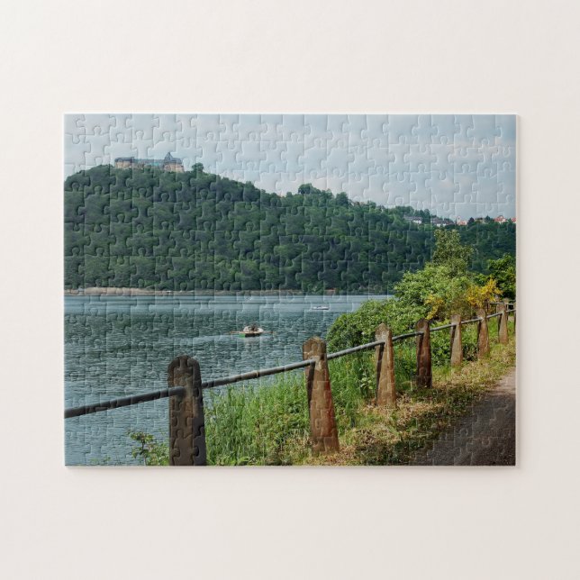 Puzzle Edersee Ufer und Schloß Waldeck (Horizontal)