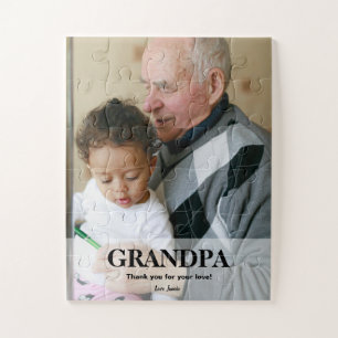 Puzzle for Grandpa Photo with Baby