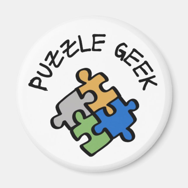 Puzzle Geek    Magnet (Front)