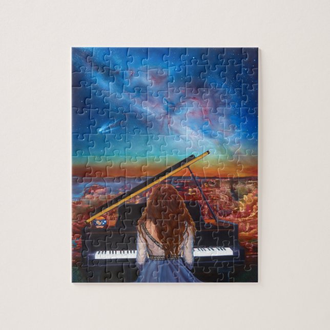 Puzzle_Girl at Piano Jigsaw Puzzle (Vertical)