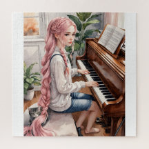 Puzzle- Girl with Piano