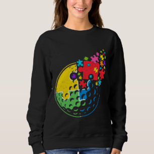 Puzzle Golf Support Autism Awareness Men Women Kid Sweatshirt