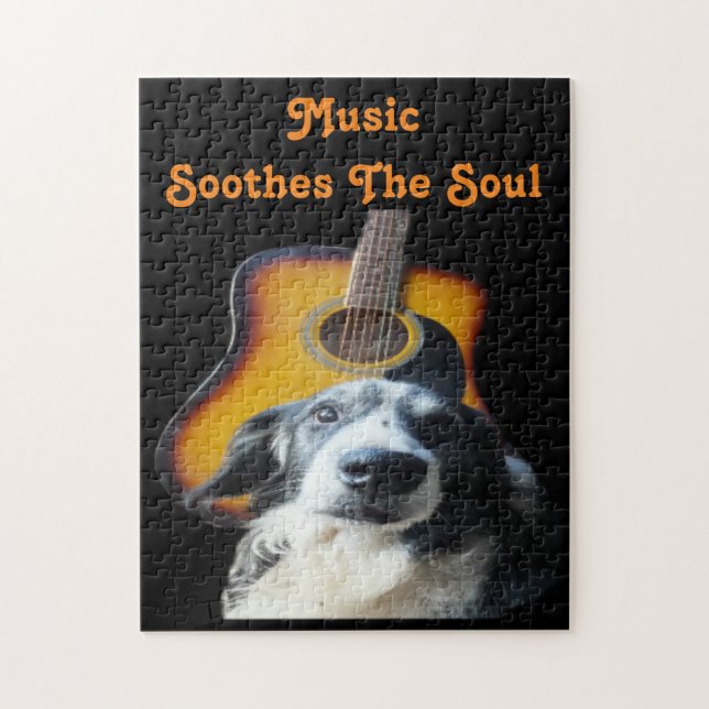 Puzzle Guitar Dog (Vertical)