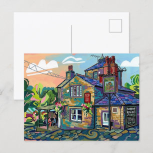 Puzzle Hall Inn, Sowerby Bridge Art Print Postcard