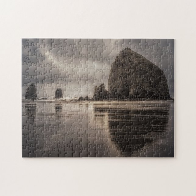 Puzzle: Haystack Rock And Needles Jigsaw Puzzle (Horizontal)