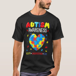 Puzzle Heart Accept Understand Love Autism Awarene T-Shirt
