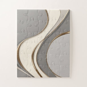 Puzzle in stylish abstract graphic