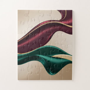 Puzzle in stylish abstract graphic