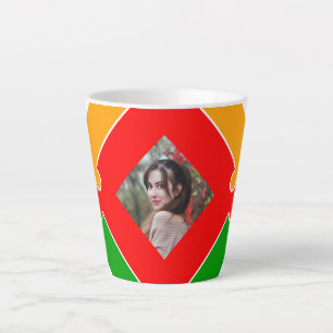 Puzzle Letter X Monogram Latte Mug