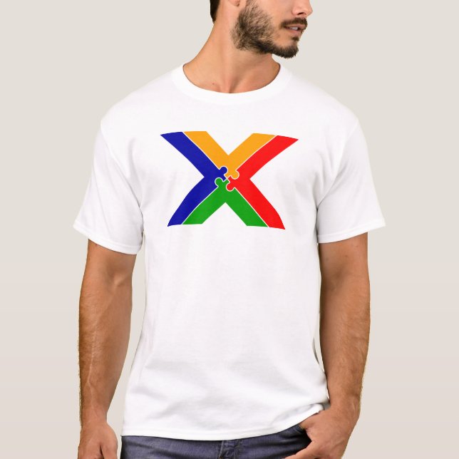 Puzzle Letter X Monogram T-Shirt (Front)